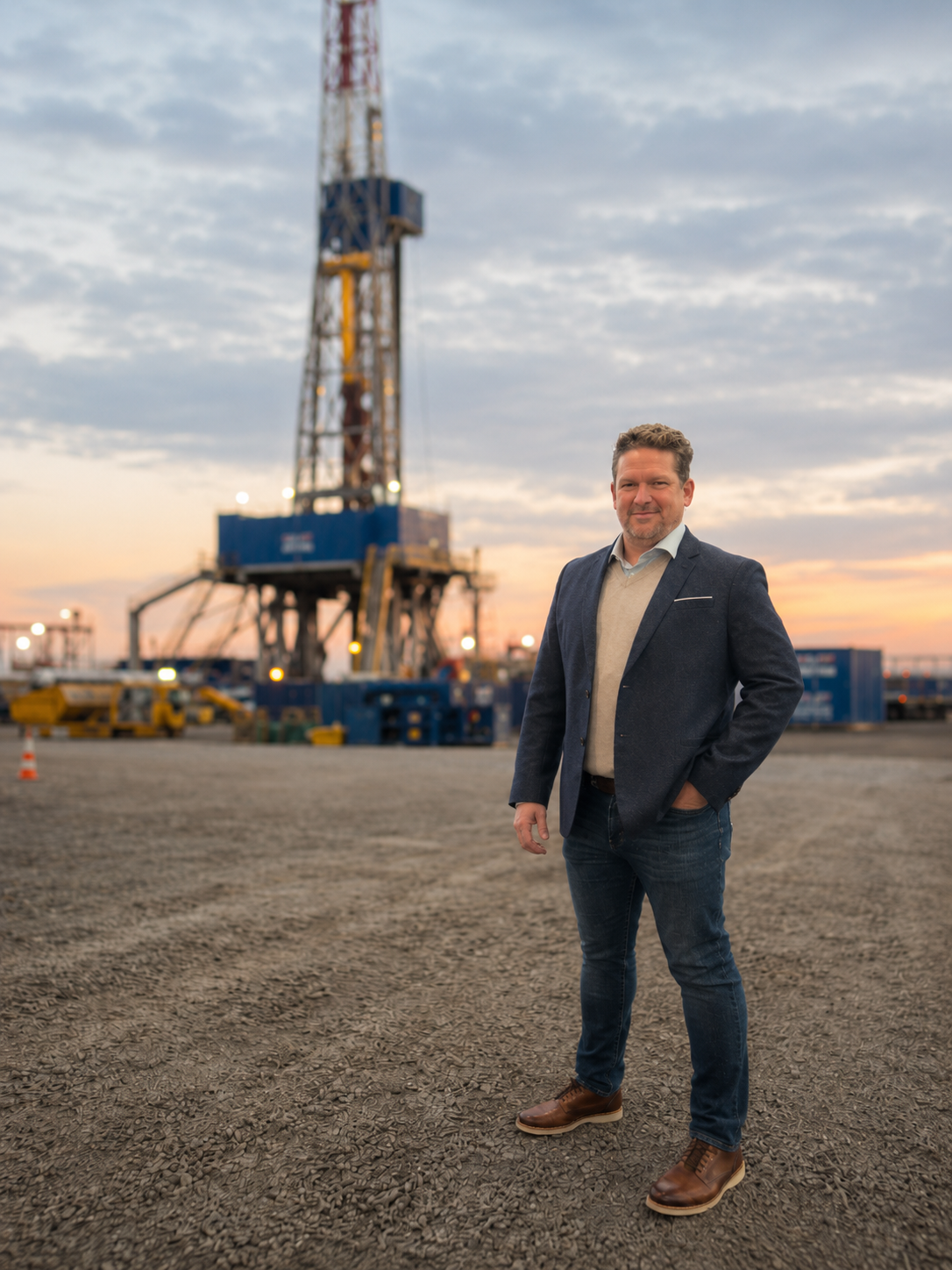 Séan A. Emery at a drilling location